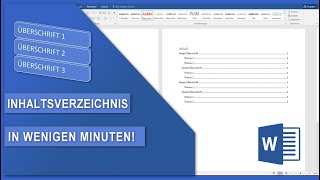 Word Inhaltsverzeichnis erstellen [upl. by Ruhl945]