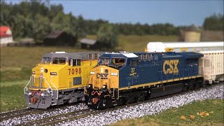 ScaleTrains HO AC4400CW with IndustryFirst Painted Wheels  CSX amp UP DCC ESU LOKSound Scale Trains [upl. by Rodd]