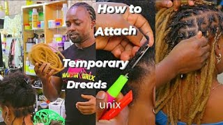 Perfect amp Detailed Way to Install Coloured Temporary Dreads On Long Hair [upl. by Nairad]