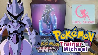 Pokemon Trainer Michael fairy studio armored Mewtwo statue un boxing review show and tell [upl. by Acire]