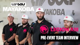 Jon Rahms Legion XIII Meets the Press for First Time  LIV Golf Mayakoba [upl. by Suiddaht735]