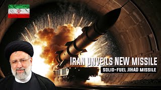 Iran unveils NEW missile amid rising tensions solidfuel JIHAD missile [upl. by Sollie181]