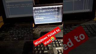 Windows failed to start  how to fix windows error  dump error  fetal error windows shorts win [upl. by Eugeniusz]