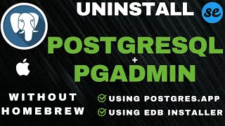 How To Uninstall PostgreSQL From Mac M1M2  Completely Remove PostgreSQL amp pgAdmin From MacOS [upl. by Baram89]