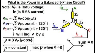 Electrical Engineering Ch 13 3 Phase Circuit 33 of 53 Power in a Balanced 3Phase Circuit [upl. by Kent]