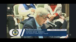 NEARIRetired President Raymond J Pouliot testifying at the Pension Advisory Working Group [upl. by Haduj771]