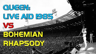 QUEEN Bohemian Rhapsody film amp LIVE AID 1985 Live Video Sync HKL Films Freddie Mercury Rami Malek [upl. by Einneb]