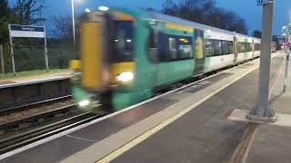 Southern Class 377 155 Electrostar Arriving into Barnham The 8th of November 2024 [upl. by Notsa340]