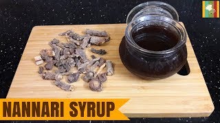 Nannari Syrup  Nannari Syrup Recipe in Tamil  Sarsaparilla Syrup  நன்னாரி சிரப் செய்முறை [upl. by Sakovich]