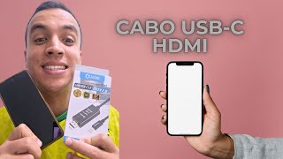 Cabo USB C para HDMI para Celular  Funciona [upl. by Whitehurst]