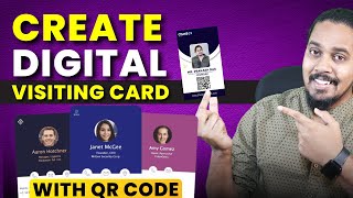 How to Create Digital Visiting Card with QR  Digital Business Card Tutorial [upl. by Josee]