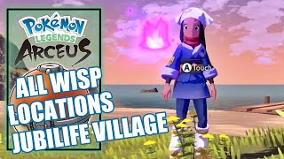 Pokemon Legends Arceus – All Wisp Locations in Jubilife Village [upl. by Lorien12]