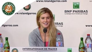 Press conference Eugenie Bouchard 2014 French Open R4 [upl. by Alvera]