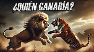 ¿Quién gana en un enfrentamiento entre un León y un Tigre [upl. by Treharne]