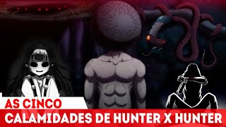 OS PODERES INSANOS DAS CINCO CALAMIDADES DE HUNTER X HUNTER  MENOS DE 1 DE CHANCE DE SOBREVIVÊNCIA [upl. by Emor]