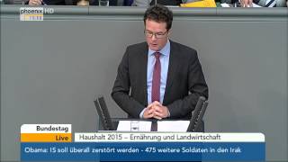 Bundestag Debatte zum Etat für Ernährung und Landwirtschaft am 11092014 [upl. by Moe]