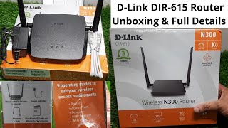 DLink DIR615 N300 Router Unboxing amp Full Details  Best Budget WiFi Router With Dual Antenna [upl. by Savitt]