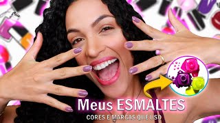 MOSTREI TODA MINHA COLEÇÃO DE ESMALTES [upl. by Inaflahk]