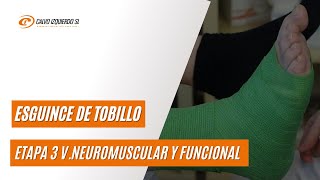 Vendaje para esguince de tobillo etapa 3 vendaje mixto neuromuscular y funcional [upl. by Erastes]