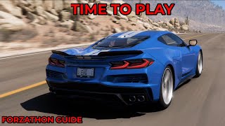 Forza Horizon 5  Forzathon Guide  Time To Play  2024 Corvette E Ray  Ultimate Burnout Skill [upl. by Aneris]