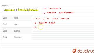 Laminarin is the stored food in [upl. by Valaree]