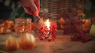 Homemade autumn lantern  DIY by Søstrene Grene [upl. by Aikaz]