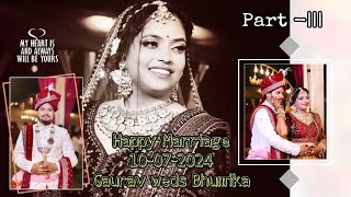 Happy Marriage 10072024 Gaurav weds Bhumika Part1 Photo by Daga cinematic Agra mo9897294501 [upl. by Nealah]