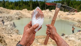 Hidden Gem Revealed Rare Crystal Digging Adventure at a Private Mine [upl. by Goldfinch]