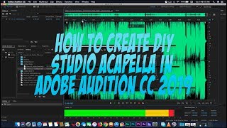 Create DIY Studio Acapella In Adobe Audition CC 2019  Tutorial 1 DJ RS RS Visuals [upl. by Lj]