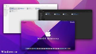 MacOS Monterey Theme For Windows 10  Make Windows 10 Look Like MacOS Monterey 2021 [upl. by Barbabra]