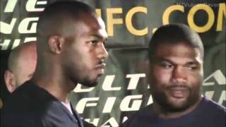 Jon Jones vs Quinton Rampage Jackson Stare Down [upl. by Idnym]