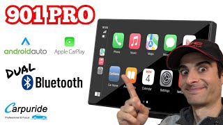 Carpuride 901Pro Apple Carplay Android auto dual bluetooth [upl. by Rabbaj]