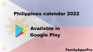 Philippines calendar 2022 [upl. by Subocaj]