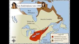 Le territoire des Algonquiens vers 1500 [upl. by Ardnoek]