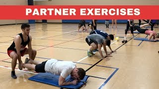 PARTNER EXERCISES  Bands amp Body Weight Workouts [upl. by Yoshio612]