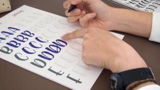 Curso Lettering 2  Mayúsculas con rotulador de pincel [upl. by Dopp]