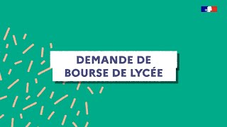 Demande de bourse de lycée [upl. by Anaujal]