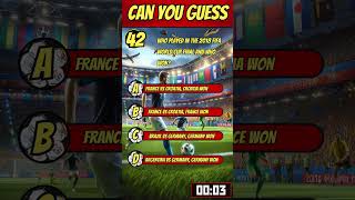 ⚽You Wont Believe Who Won the 2018 World Cup 🥅 shorts trivia soccer [upl. by Elliot330]