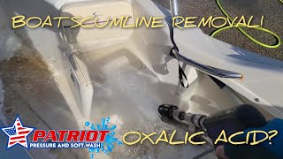 Boat scumline removal W OXALIC acid [upl. by Lanaj]