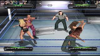 WWE WrestleMania XIX Nintendo GameCube Gameplay Sample 2 LitaVictoriaStacyDawn [upl. by Ettezyl]