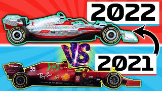 F1 2021 vs 2022 💥 ¿Qué COCHE es MÁS RÁPIDO ¿Cuáles son los CAMBIOS Nueva Aerodinámica  Neumáticos [upl. by Pepper]