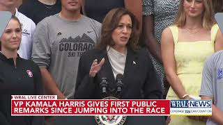 Kamala Harris first remarks since being endorsed by Joe Biden [upl. by Llewej]