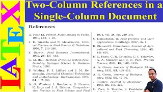 TwoColumn References in a SingleColumn Document LaTeX TipsSolution49 [upl. by Aimej]