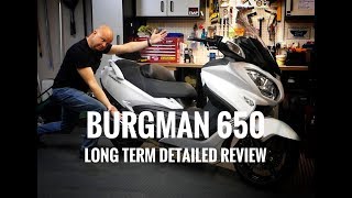 2018 Suzuki Burgman 650 Executive  Long Term Review [upl. by Atteugram]