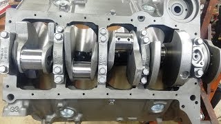 Engine Building Part 1  Installing the Crankshaft in a 350 Chevy for a 76 Vette [upl. by Bunns]