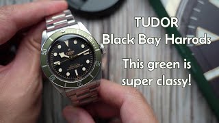 Tudor Black Bay Harrods Review  Best Green Diver Ive Seen [upl. by Alyacim]