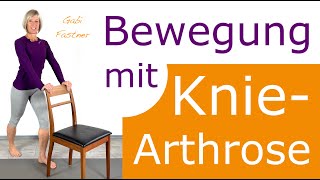 🍊 17 min Bewegung mit Knie Arthrose  Kniegelenke mobilisiert Muskulatur gestärkt mit dem Stuhl [upl. by Yeh451]