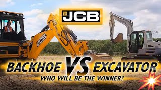 BACKHOE vs EXCAVATOR  जेसीबी या पोकलेन [upl. by Nico]