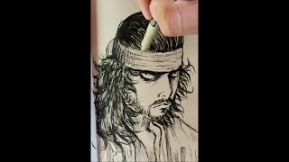 Desenhando o Miyamoto Musashi de Vagabond no Estilo Mangá [upl. by Soraya]