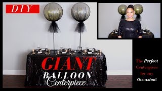 Giant Balloon Centerpiece  DIY Centerpiece  DIY Balloon Stand [upl. by Brigham]